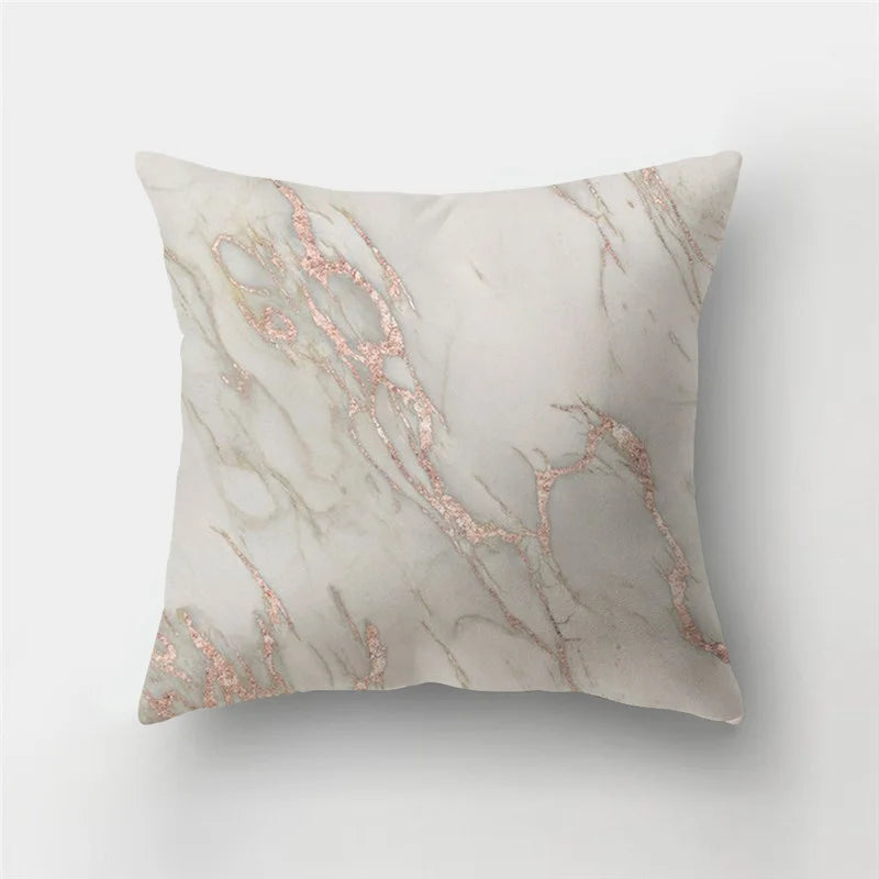 Marble Geometric Pillow Case Rock Texture Cushion Cover for Home Decoration by Afralia™