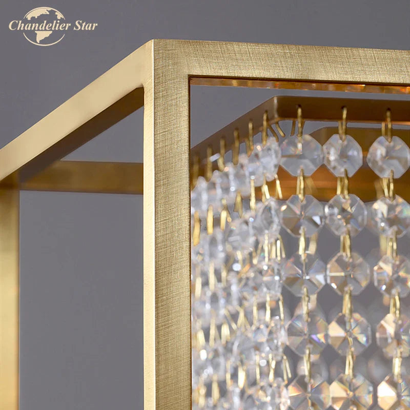 Afralia™ Crystal Rectangle Luxury Chandelier for Elegant Home Décor