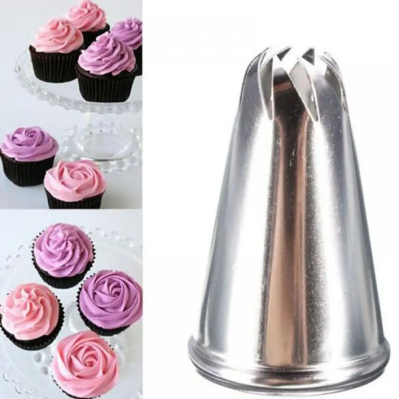 Afralia™ Stainless Steel Drop Flower Cake Nozzle for Icing Piping and Sugar Crafting