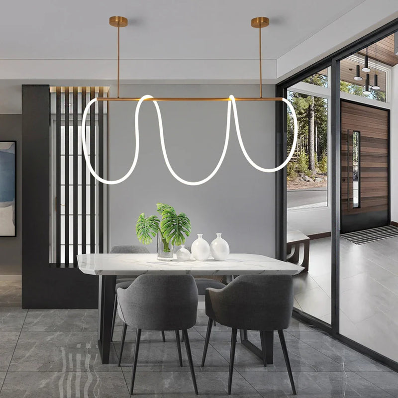 Afralia™ 360° Luminous LED Pendant Lights: Modern & Stylish Indoor Hanging Lamp for Living Room & Restaurant