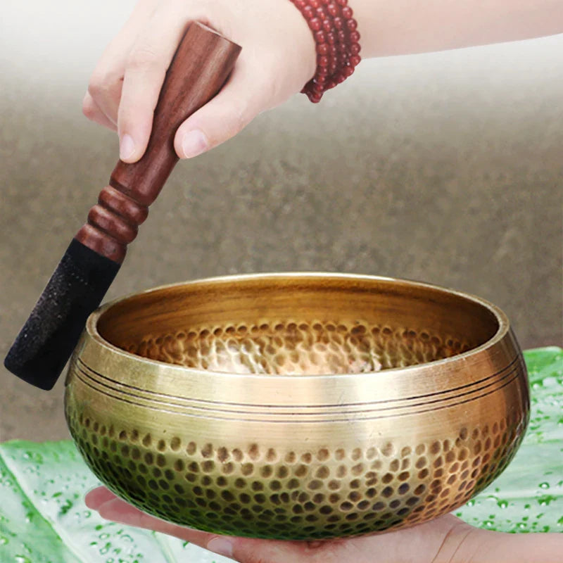 Afralia™ Tibetan Singing Bowl for Yoga Meditation and Music Therapy