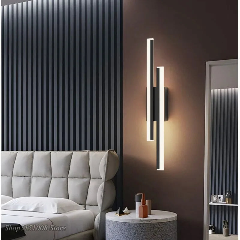 Afralia™ LED Wall Lamp: Nordic Design, Strip Lighting for Living Room, Bedroom, or Bedside