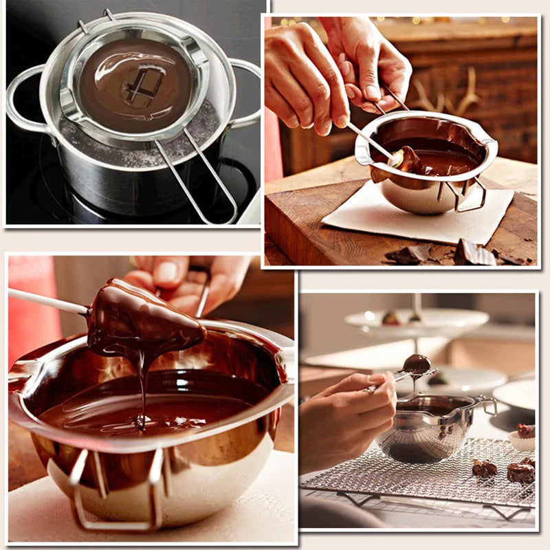 Afralia™ Stainless Steel Chocolate Melting Pot - Baking Essential