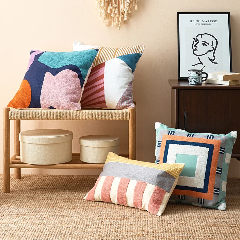 Afralia™ Geometric Cushion Cover for Home Decor