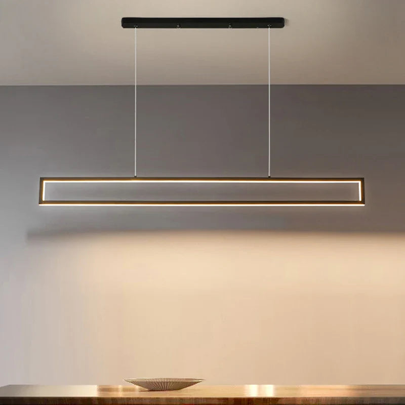 Afralia™ Modern LED Pendant Lights for Home Indoor Lighting - Stylish Rectangle Hanging Lamps