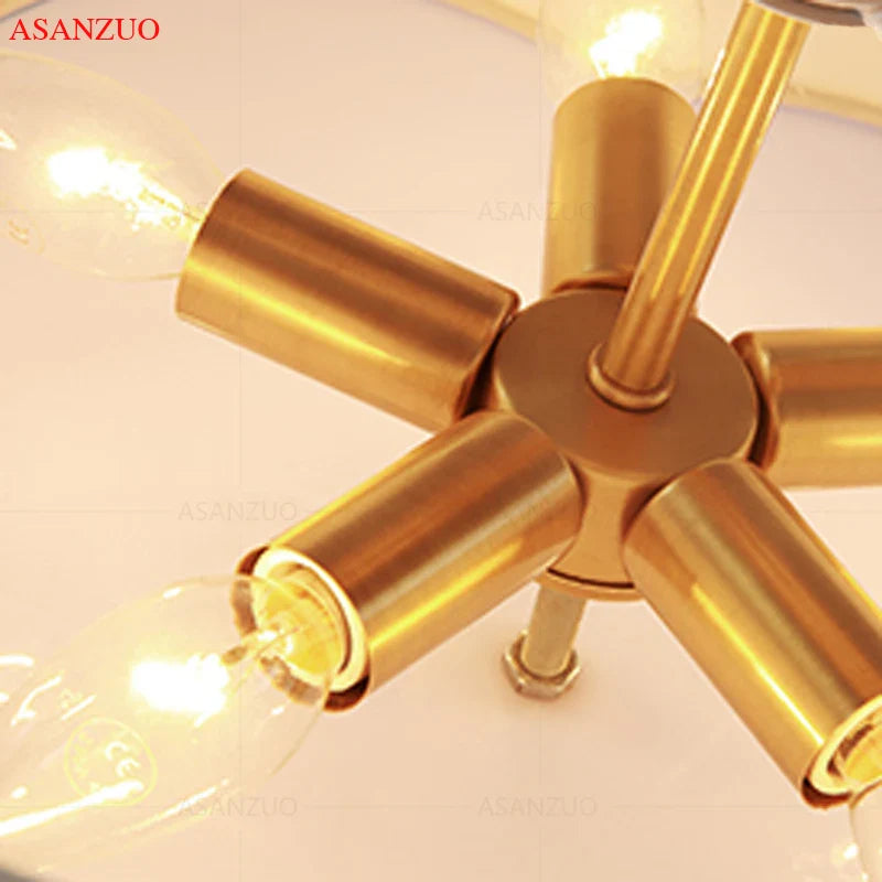 Afralia™ Copper Acrylic Ceiling Lights Modern Living Room Decor Bedroom Lamps