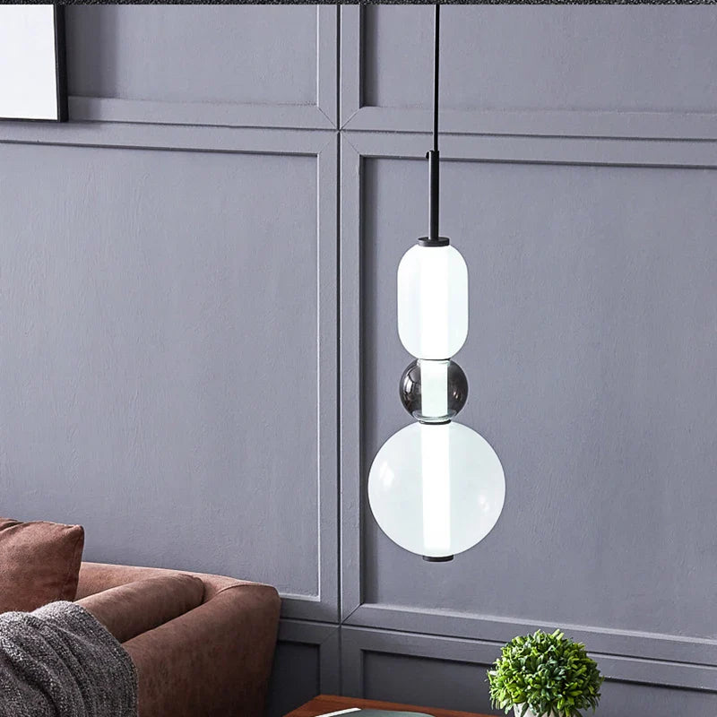 Afralia™ Colorful Glass Ball Pendant Lights Modern LED Lamps for Home and Hospitality
