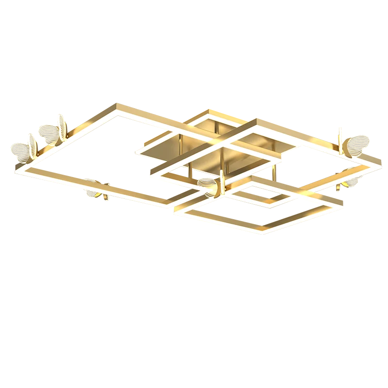 Afralia™ Butterfly Ceiling Lamp: Modern Rectangular Living Room Light for Master Bedroom