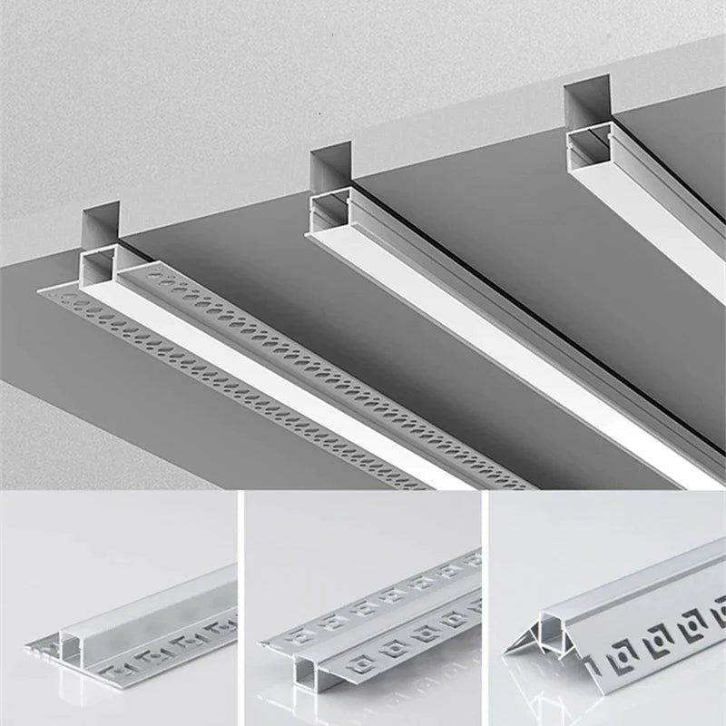 Afralia™ 1M Frameless Embedded LED Aluminum Profile for Linear Strip Lights