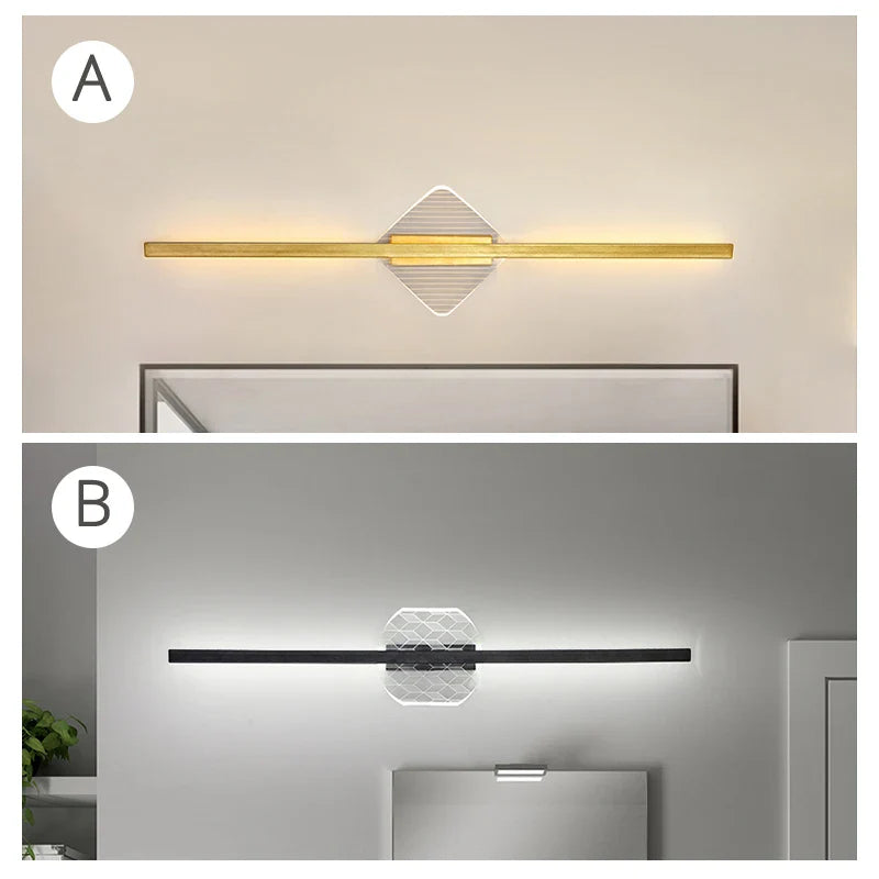 Afralia™ LED Mirror Wall Lamp for Modern Minimalist Decor