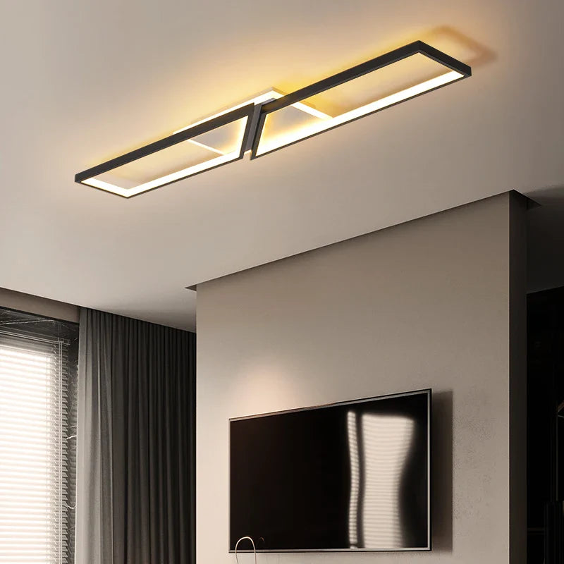 Afralia™ Rectangular LED Ceiling Lamp: Modern Minimalist Lighting for Office, Living Room, Aisle, Corridor