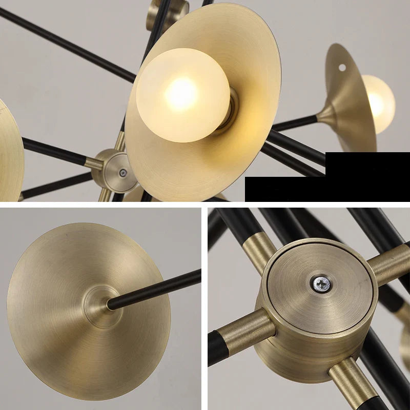 Afralia™ Trumpet Gold Pendant Lamp Vintage Retro Horn Living Room Lighting