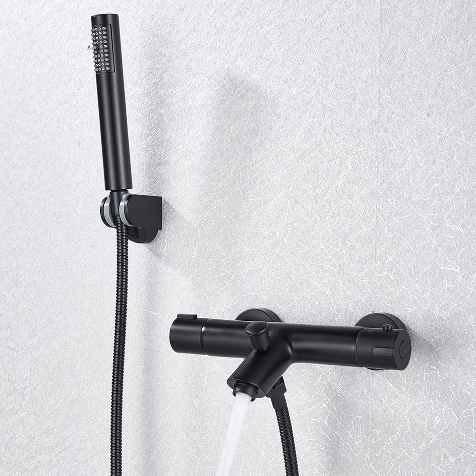 Afralia™ Thermostatic Shower Bath Mixer Set - Hot Cold Water Bathroom Mixer Valve