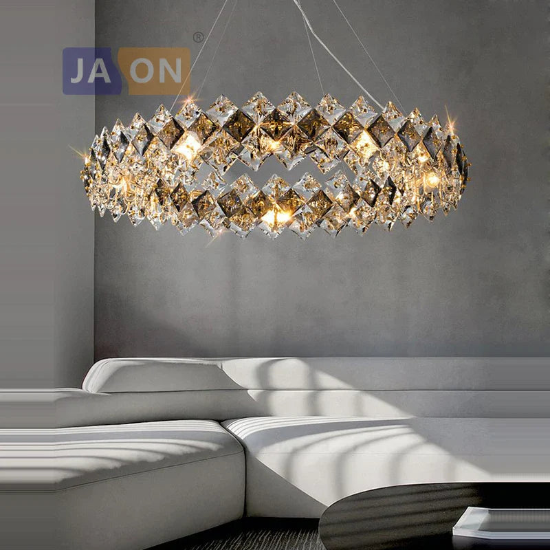 Afralia™ Luxury Crystal Chandelier Lighting for Dinning Room