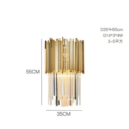 Afralia™ Golden Stainless Steel Crystal Chandelier for Elegant Foyer Lighting