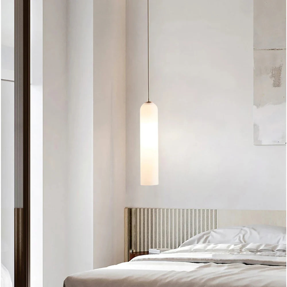 Afralia™ Nordic Glass Pendant Lamps: Modern Luxury Indoor Lighting for Bedroom, Dining Room, and Kitchen