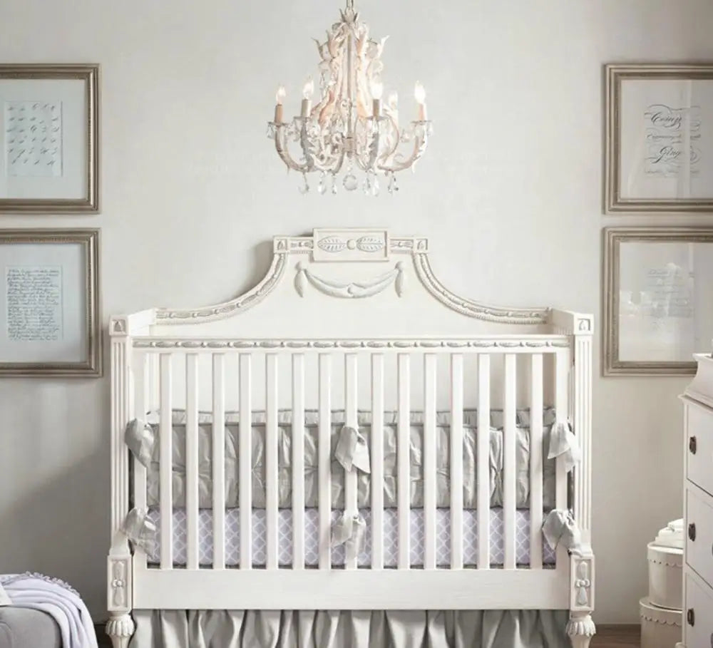 Afralia™ White Crystal Chandelier: Vintage Nordic Design for Living Room, Bedroom, Kitchen