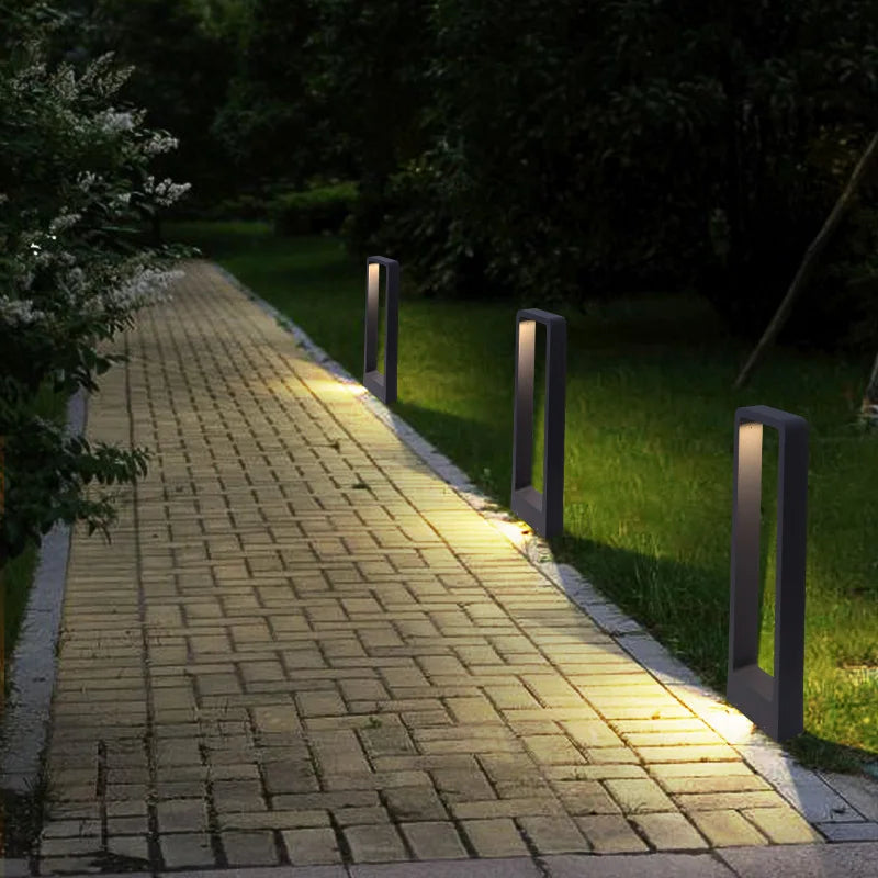 Afralia™ 7W LED Aluminum Garden Bollard Light for Outdoor Landscape Courtyards