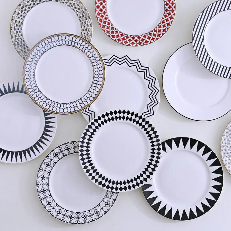 Afralia™ Ceramic Dessert Plates Set - 8 Inch Scandinavian Style Breakfast Saucers