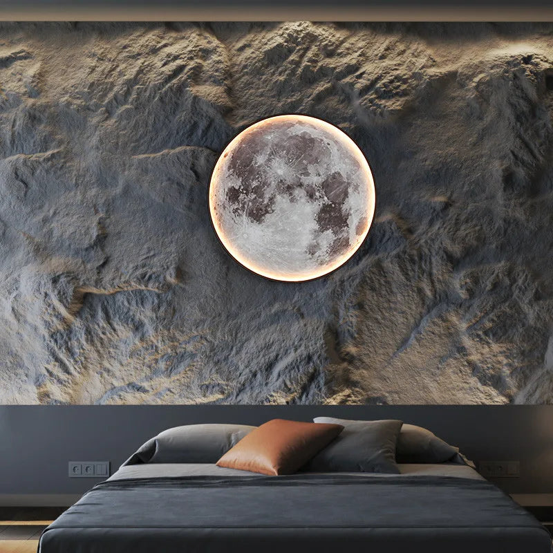 Moon Wall Lamp for Living Room Background Mural Decoration - Afralia™