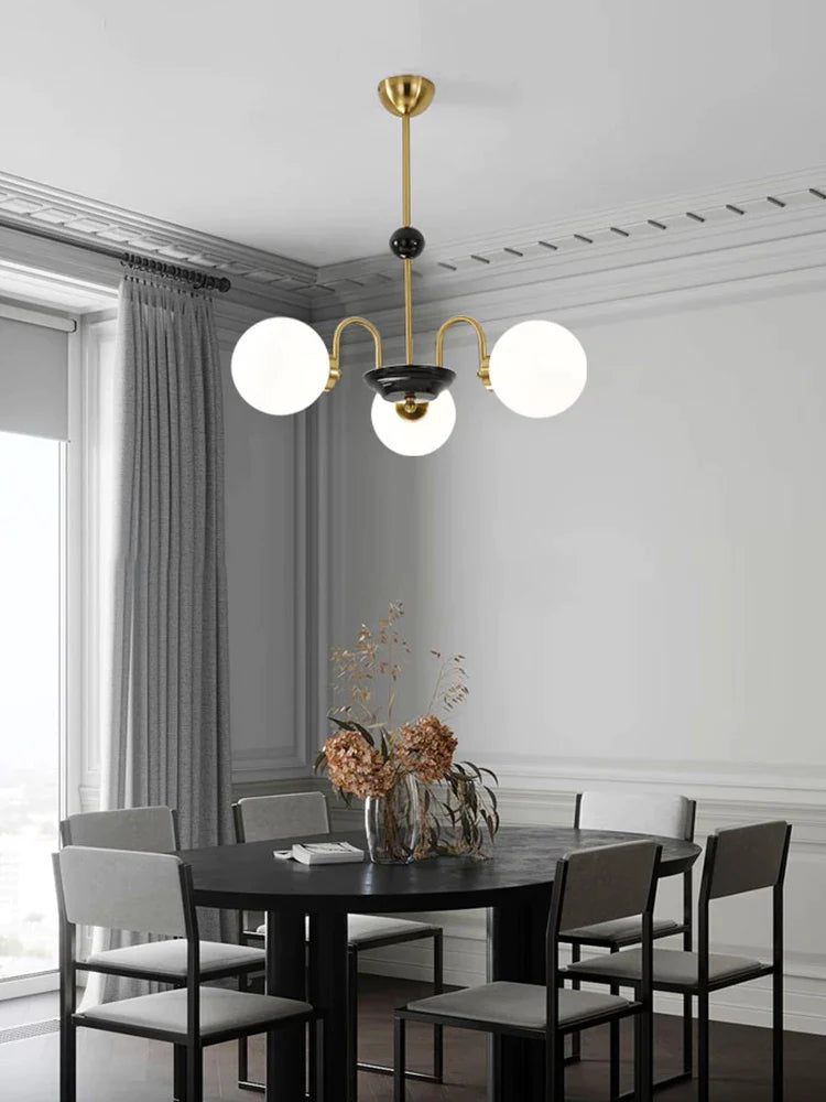 Afralia™ Modern Glass Chandelier Designer Lamp for Dining and Living Rooms.