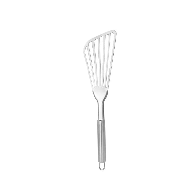 Afralia™ Stainless Steel Cooking Spatula Kitchen Utensil for Frying, Dumplings, Eggs, and More