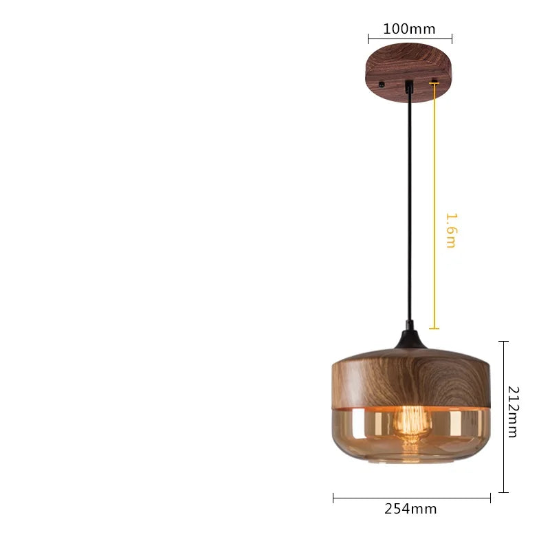 Afralia™ Nordic Wood LED Pendant Lights for Dinning Room Bedroom Cafe Bar Restaurant