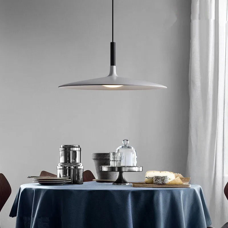 Afralia™ Nordic Scandinavian Pendant Light Metal Suspension Saucer Lamp