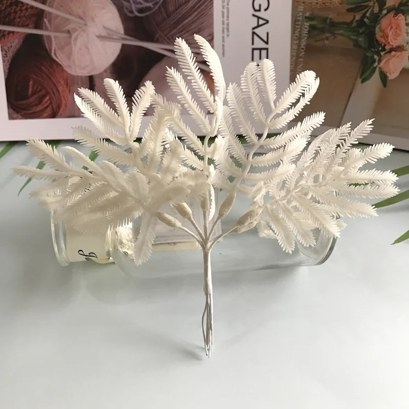 Afralia™ Artificial Eucalyptus Leaf Bunch for Home Christmas Wedding Decor - 6-Pack