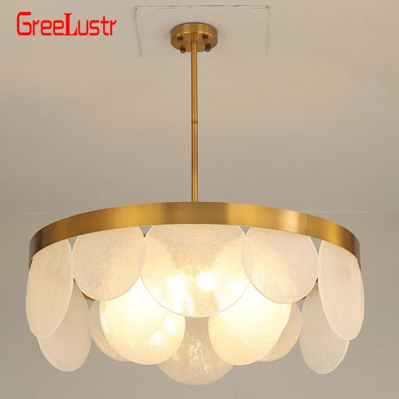 Afralia™ Glass Copper LED Pendant Light: Luxury Nordic Design for Home Decor