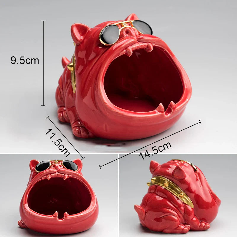 Afralia™ Cartoon Dog Ashtray | Creative Animal Resin Home Decor Gift