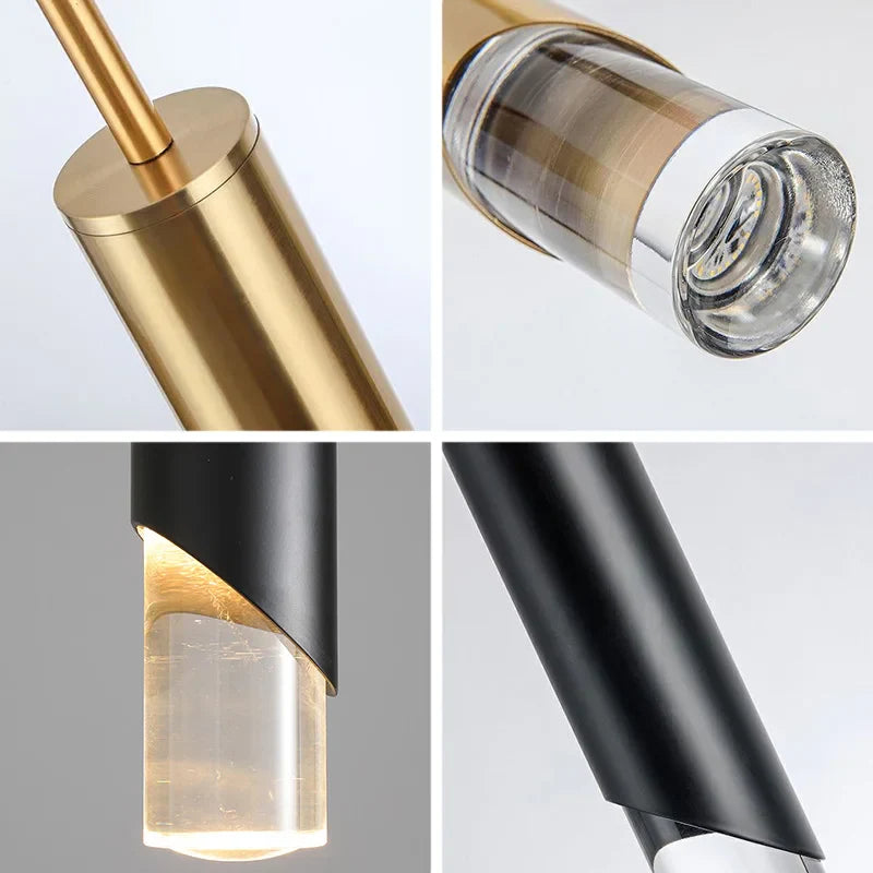 Afralia™ LED Pendant Lamps Acrylic Chandelier for Kitchen Island, Living Room, Office