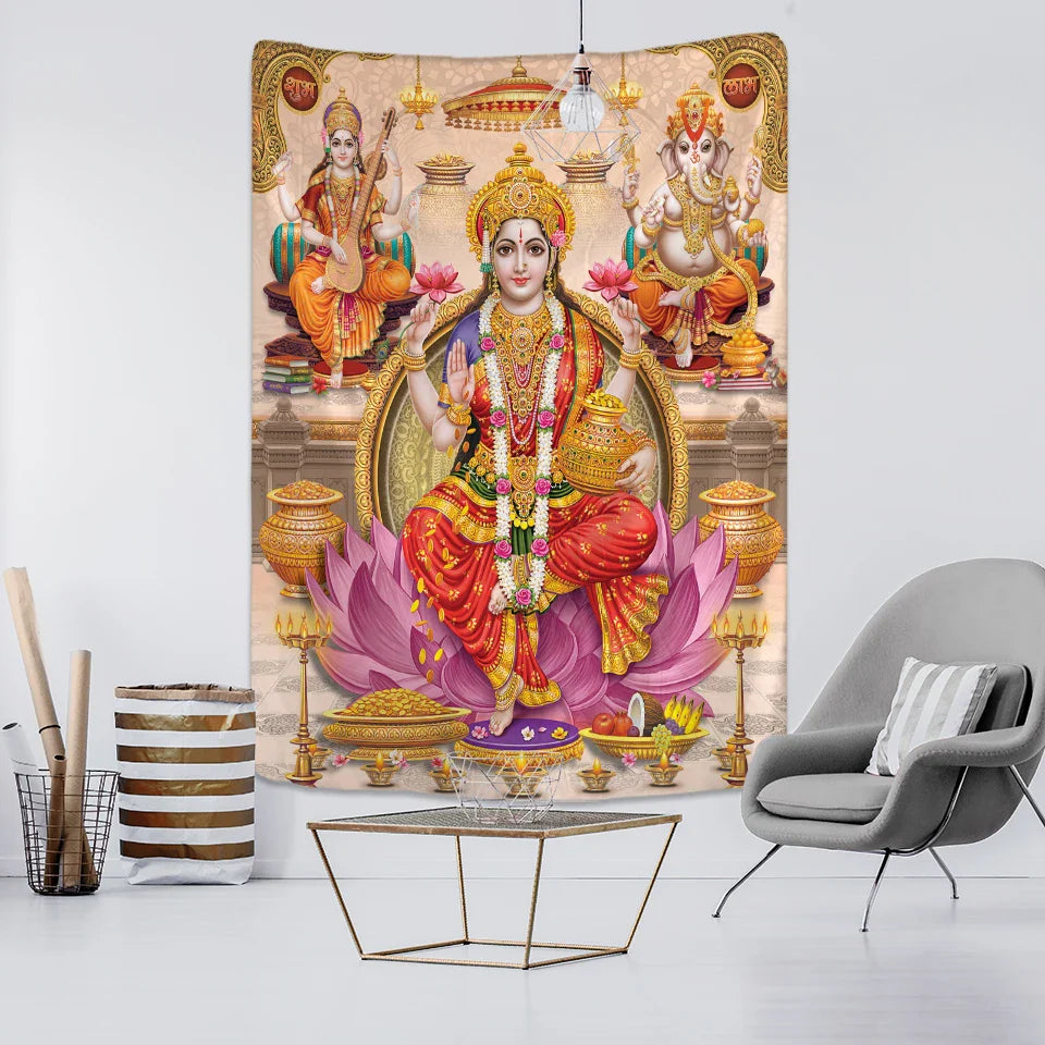 Afralia™ Boho Elephant Mandala Tapestry Wall Hanging for Colorful 3D Home Decor