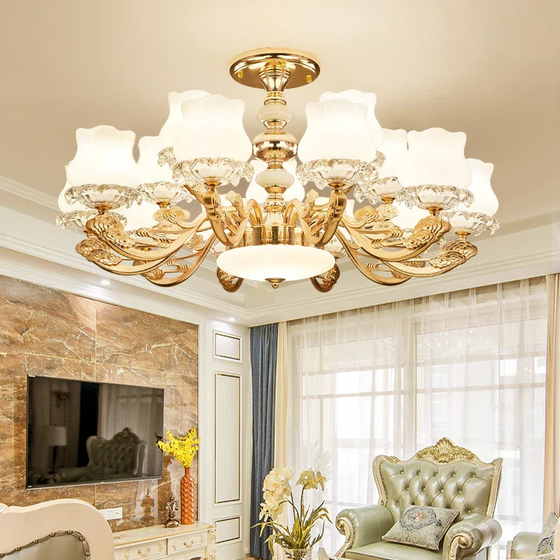 Afralia™ Luxury Duplex Building Chandelier Elegant Villa Pendant Light Modern Living Room Bedroom Lighting