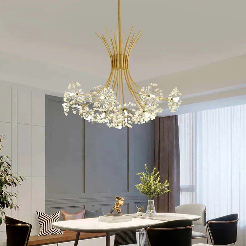 Afralia™ Modern Crystal Chandelier for Dining Room - Samsarah Lighting