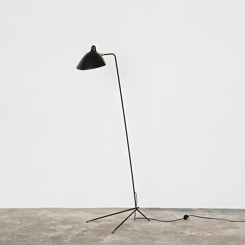 Afralia™ Nordic Style Vintage Floor Lamp for Living Room Study Bedroom E27 Black Iron