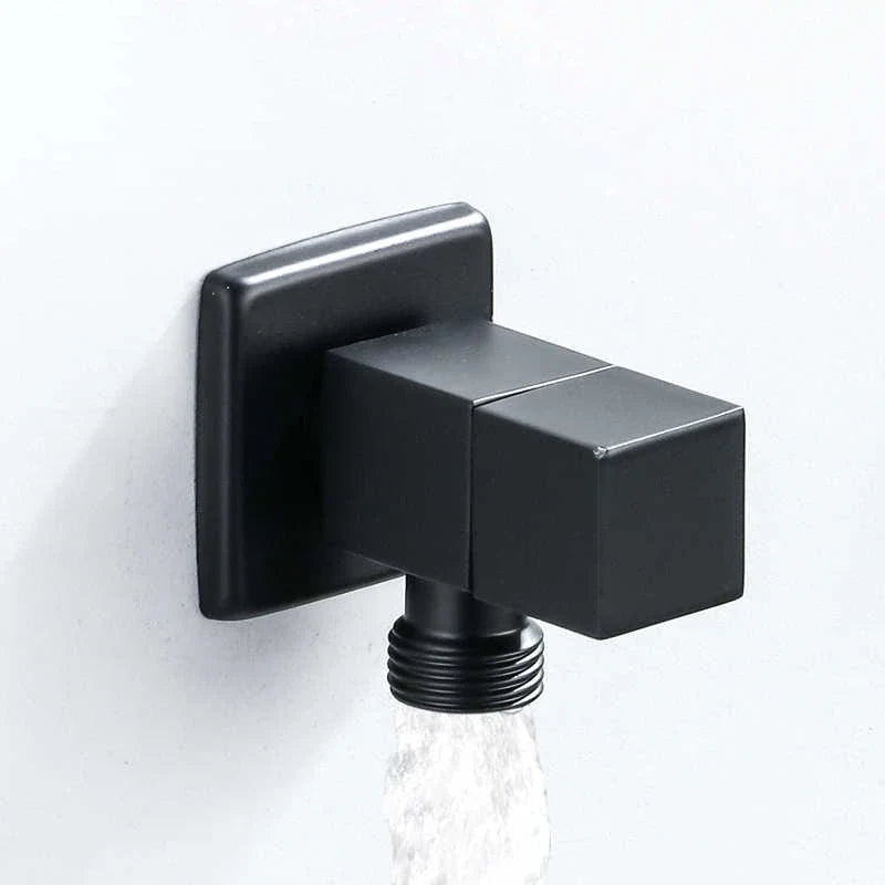 Afralia™ Brus Gold Corner Valve, Stainless Steel Black Angle Valve for Bathroom Tap