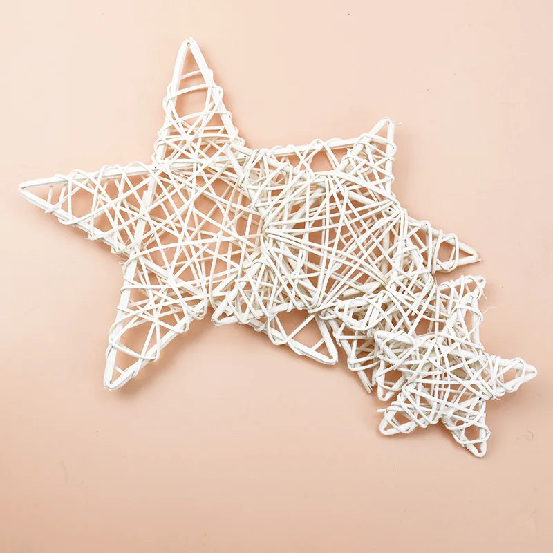 Afralia™ Christmas Star Wreath Home Decoration - Wedding Background DIY Artificial Plants Wholesale