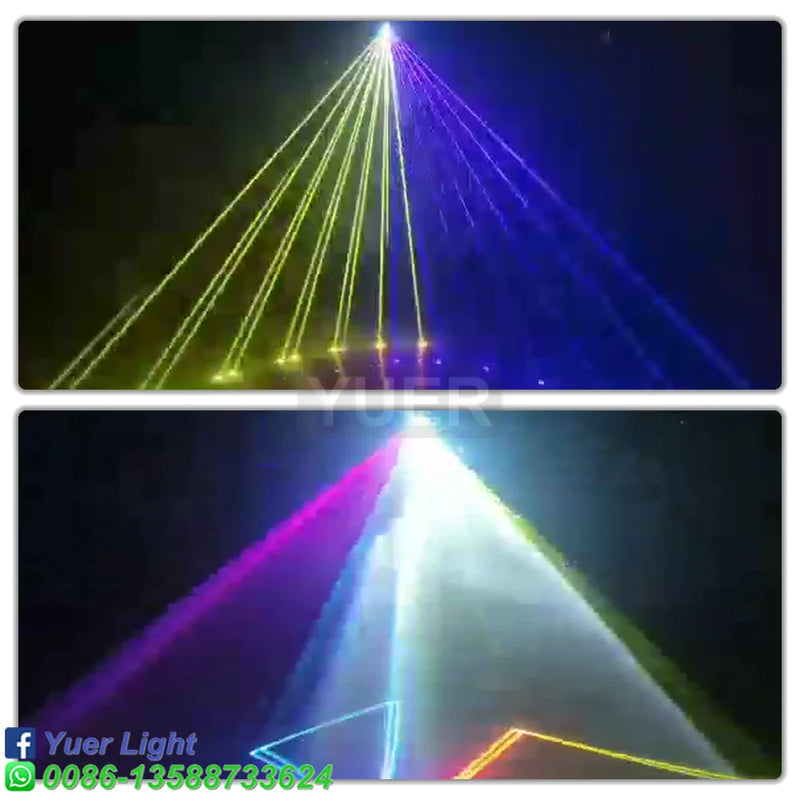 Afralia™ RGB Laser Light Show with Scanning Effect and Music Control