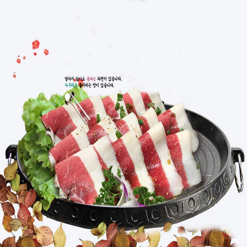 Afralia™ Korean Grill Pan - Non-stick Smokeless BBQ Tray for Indoor/Outdoor Grilling