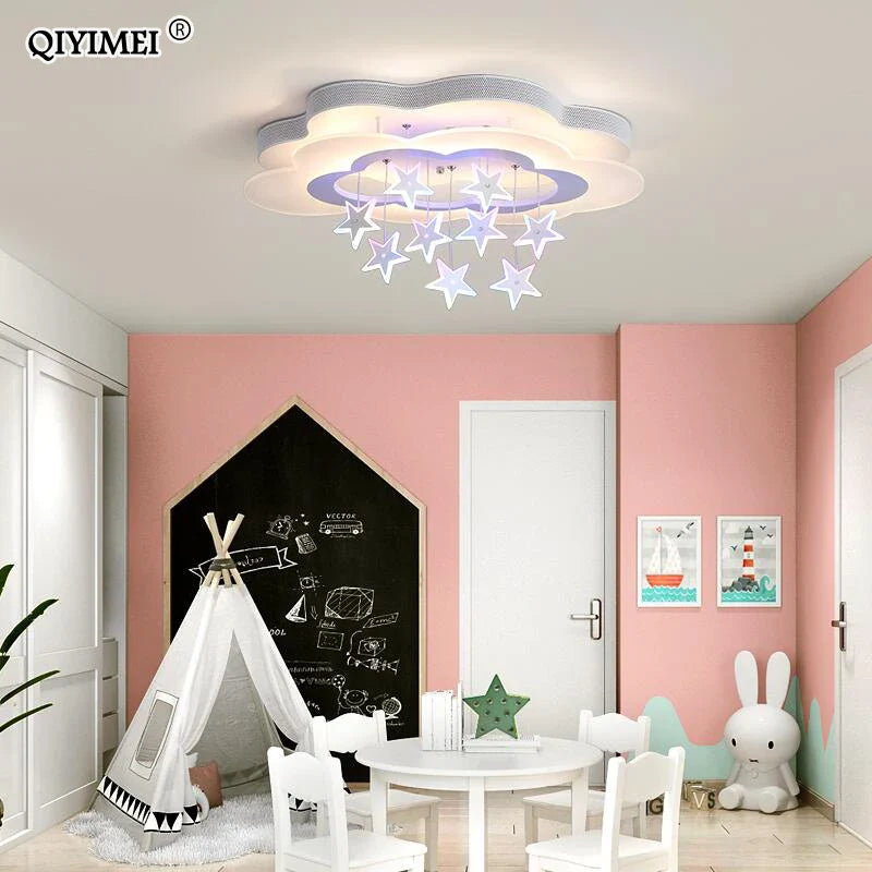 Afralia™ Cartoon Bat LED Ceiling Light for Child Bedroom and Study Room