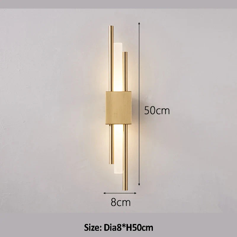 Afralia™ Golden LED Wall Lamp for Elegant Home and Hotel Lighting