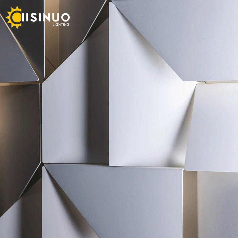Afralia™ Geometric Art Indoor Wall Lamp for Bedroom Living Room Staircase Home Decor
