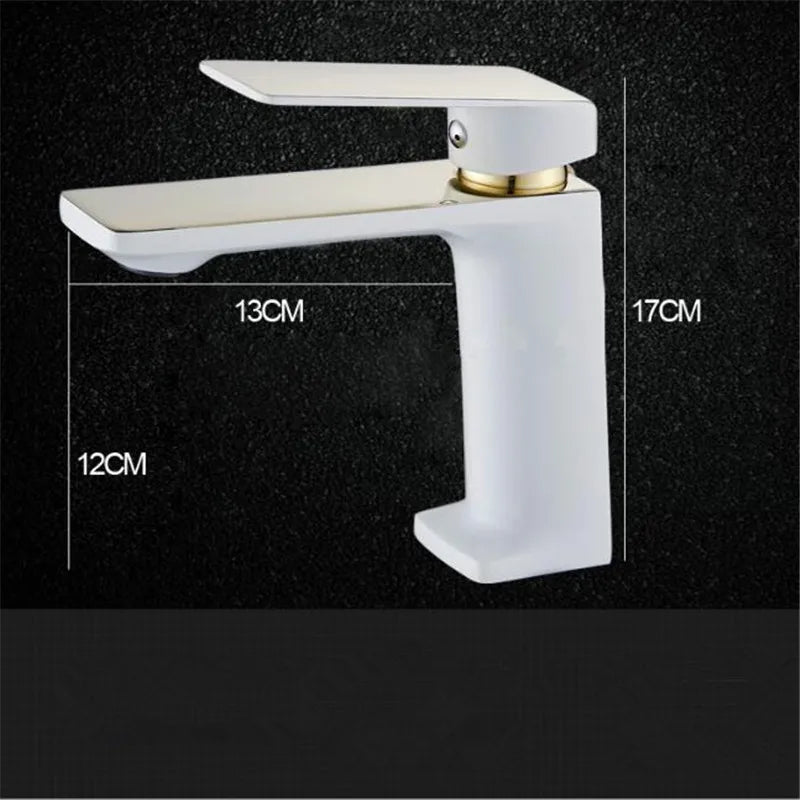 Afralia™ Gold Basin Faucet: Modern Mixer Tap for Bathroom Sink, Hot & Cold Water Control