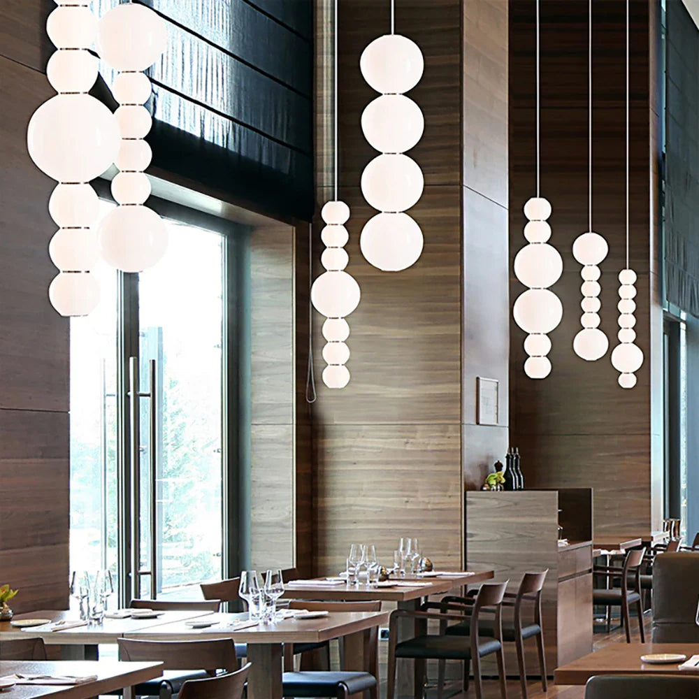 Afralia™ Nordic Glass Spiral Pendant Lights for Modern Villa Living Room
