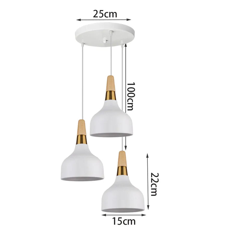 Afralia™ Metal Pendant Lights 3-Heads: Industrial Modern Nordic Loft Kitchen Restaurant Lamp