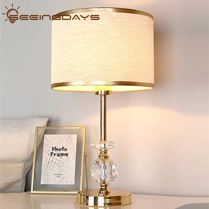 Afralia™ Crystal Ball Table Lamp | Modern European Design