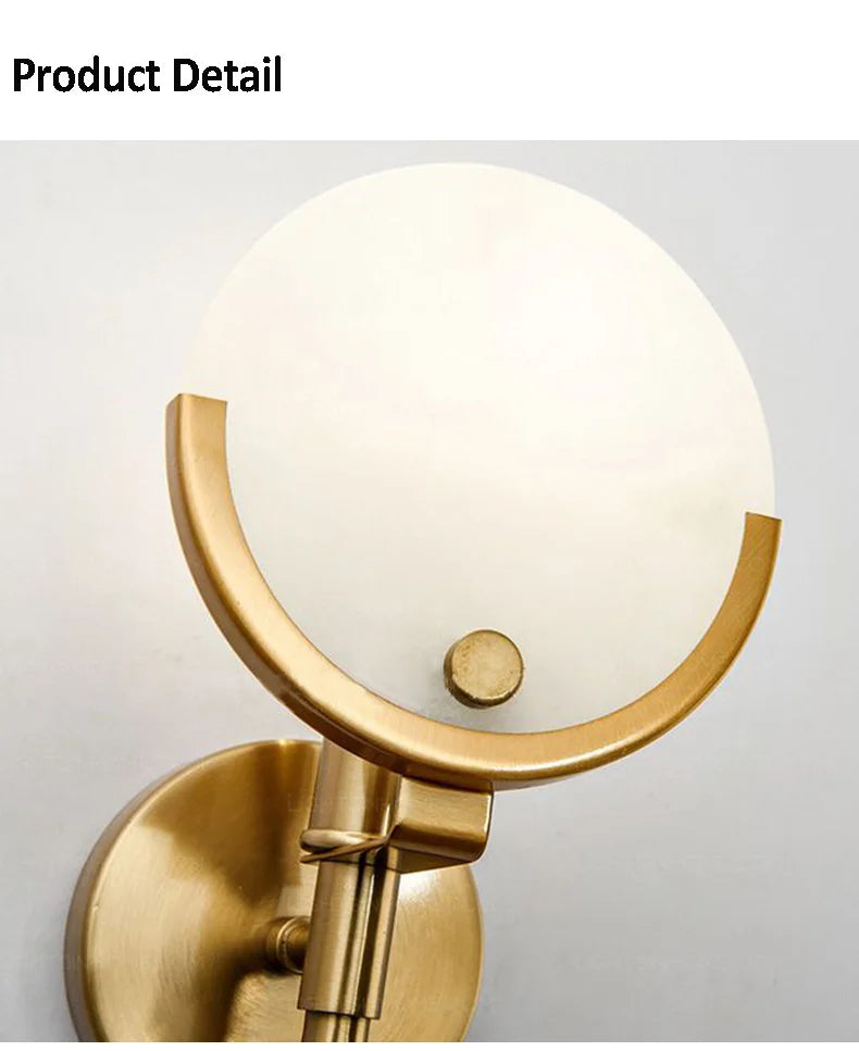 Afralia™ Creative Marble Wall Lamp: New Nordic Minimalist Light Luxury for Living Room, Bedroom, Aisle.