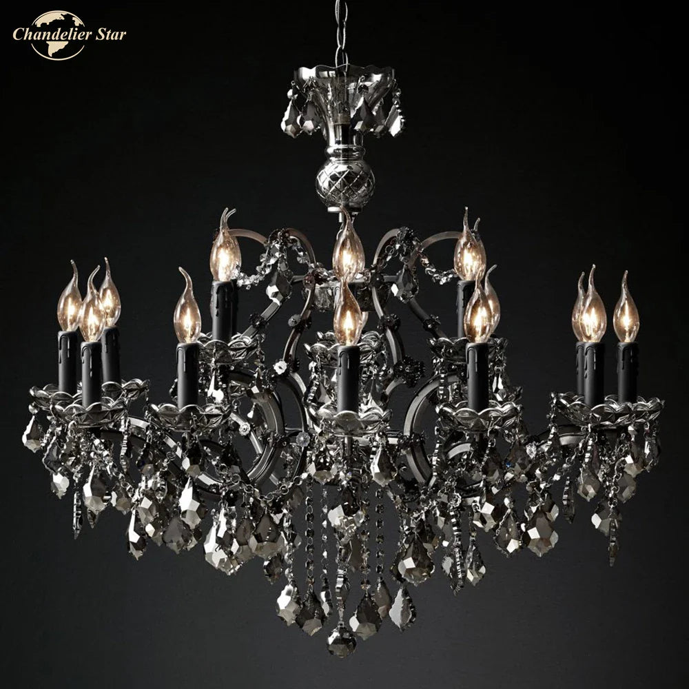 Afralia™ Rococo Crystal LED Chandeliers for Bedroom Living Dining Room