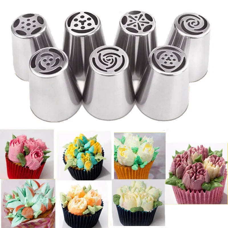 Afralia™ Russian Cake Cream Piping Nozzles Dessert Decorating Kit